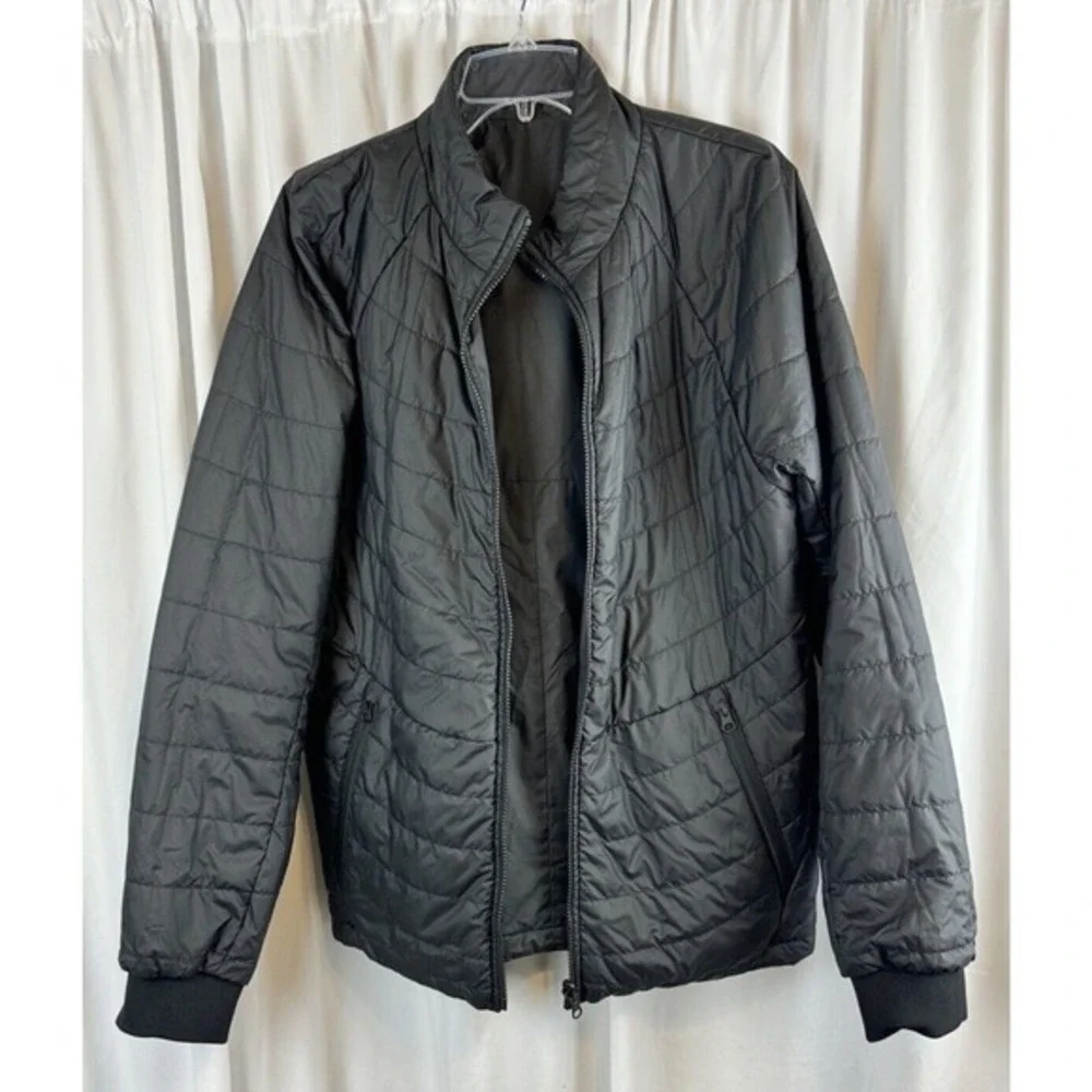 The North Face Black Quilted Puffer Jacket Full Zip Mock Neck L Gorpcore 63-11‎